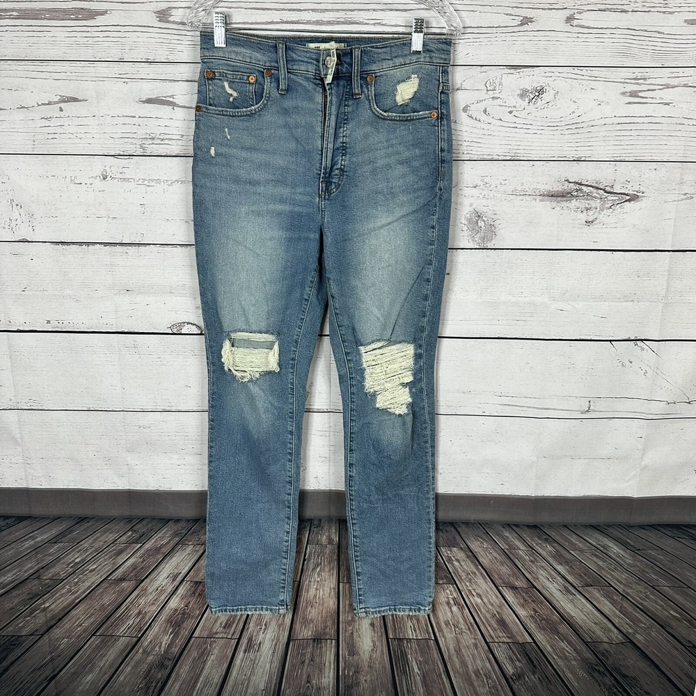 Madewell Jeans Womens‎ 26 Blue The Perfect Vintage Straight Rips Preppy NWT